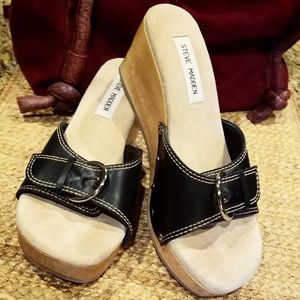 Steve Madden Black Clog Sandals